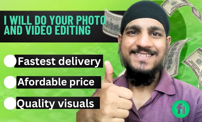 Gig Preview - Do photo and video editing at affordable prices