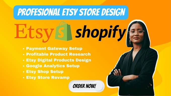 Gig Preview - Setup etsy shop creation etsy digital product dropshipping etsy seo shopify