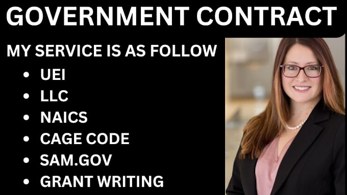 Gig Preview - Set up llc cage code sam gov uei and get you government contracts