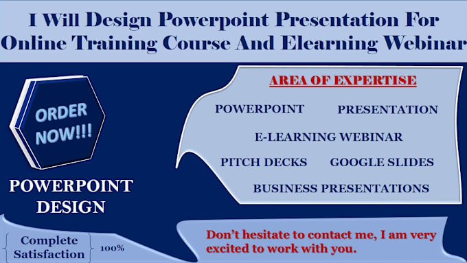 Gig Preview - Design powerpoint presentation for online training course and elearning webinar