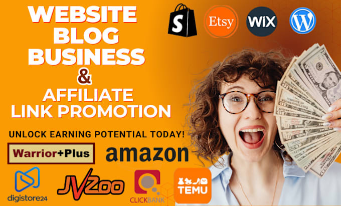 Gig Preview - Do affiliate website referral link promotion livegood mlm promotion temu etsy