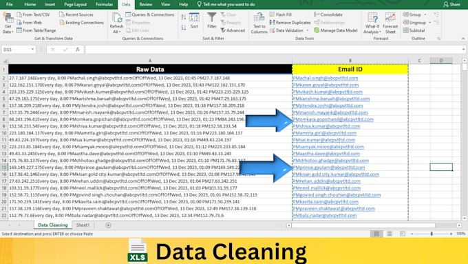 Gig Preview - Clean excel spreadsheet data cleaning, data cleanup