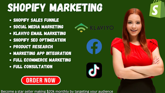 Gig Preview - Do klaviyo email marketing, klaviyo email marketing flows for shopify ecommerce