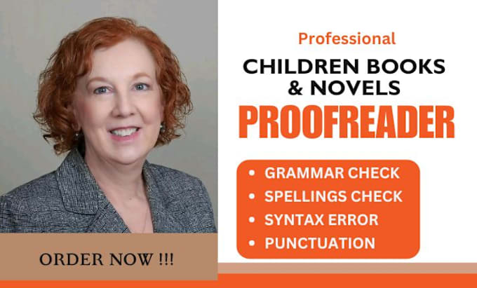 Gig Preview - Be your professional book editor and proofread your children book novel