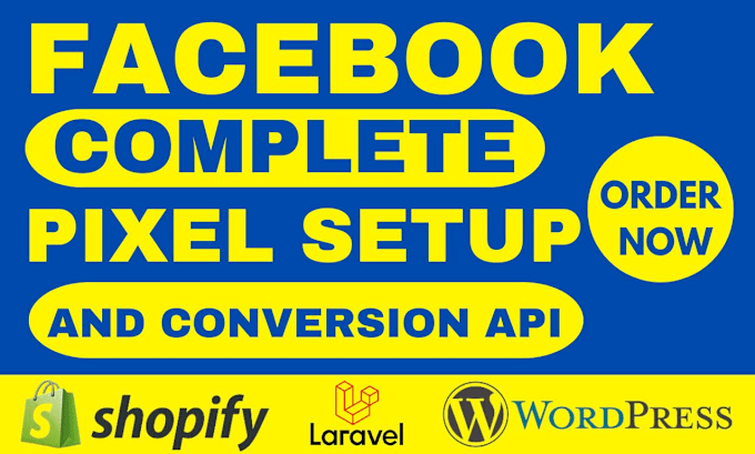 Gig Preview - Setup facebook pixel conversion API for shopify, wordpress, google analytics 4