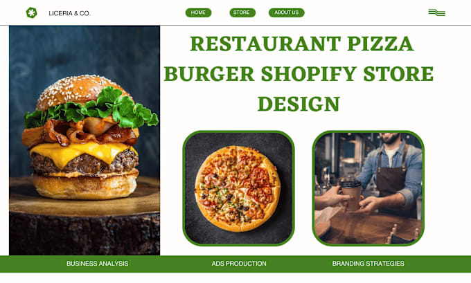 Bestseller - design bakery shopify store burger restaurant  store bakery restaurant website