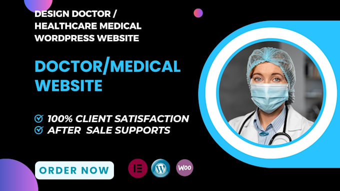 Gig Preview - Design doctor medical and healthcare website with wordpress