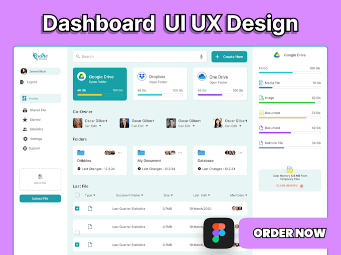 Bestseller - design dashboard, web app, saas UI UX, CRM and admin panel UI UX design