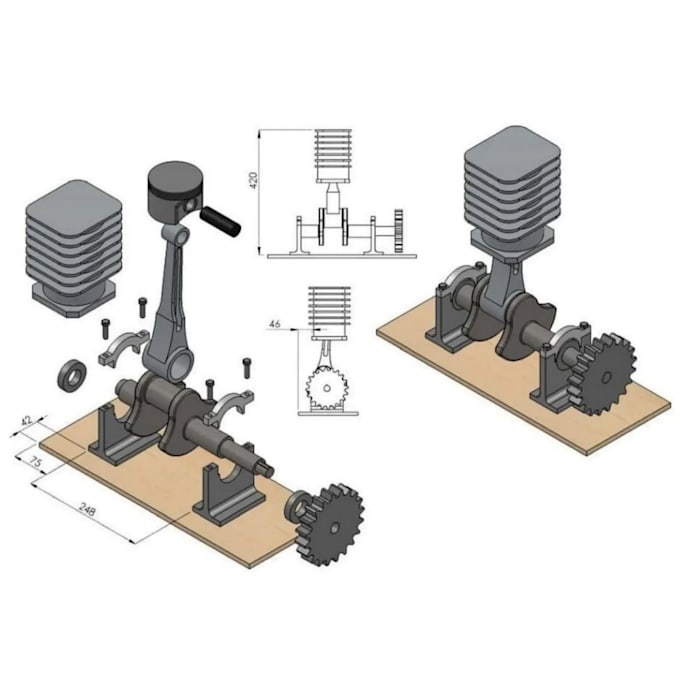 Gig Preview - Do 3d cad design for mechanical parts industrial and products in solidworks