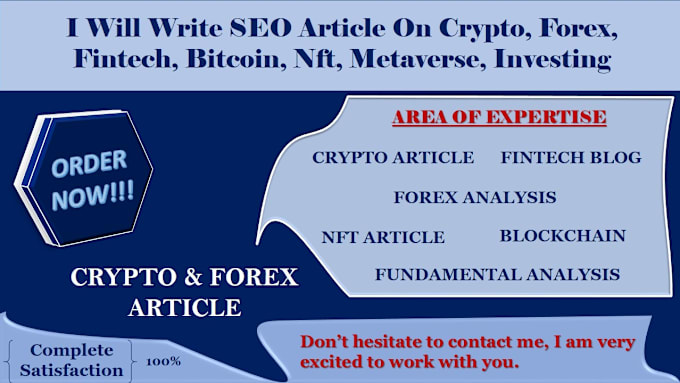 Bestseller - write SEO article on crypto, forex, fintech, bitcoin, nft, metaverse, investing