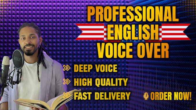 Gig Preview - Record an american english voice over