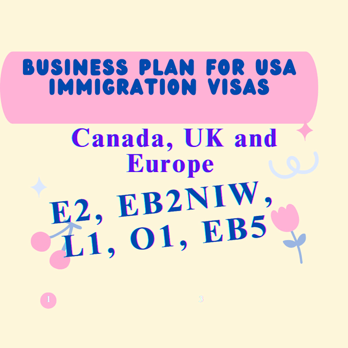 Bestseller - write a business plan for USA and europe immigration visas e2, eb2niw, l1,o1