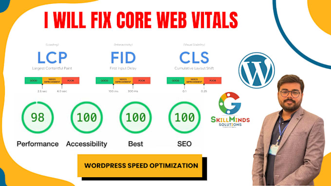 Gig Preview - Fix core web vitals and optimize wordpress speed