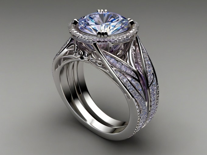 Gig Preview - Do photorealistic 3d jewelry design, ring 4k rendering gemvision matrix, zbrush