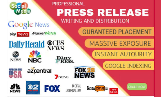 Gig Preview - Uk usa public relations press release writing pr distribution news release