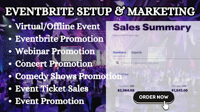 Gig Preview - Assist with targeted event promotion, eventbrite, concerts, webinars, event PR