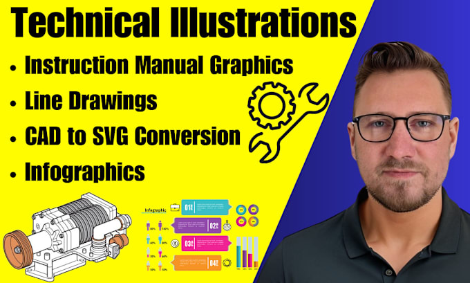 Gig Preview - Create technical illustrations and infographics