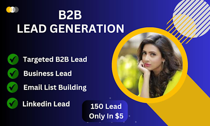 Gig Preview - Do targeted b2b lead generation prospect email list linkedin lead