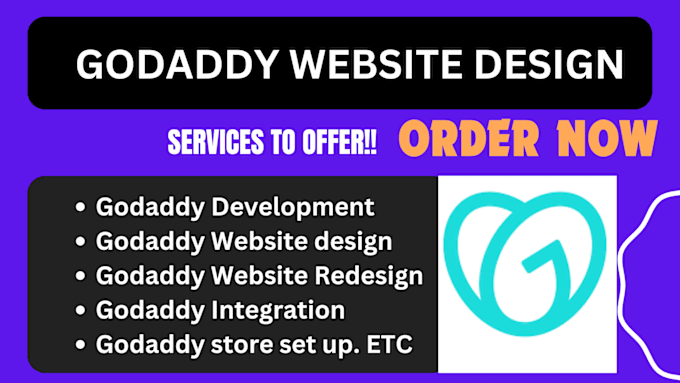 Gig Preview - Godaddy website development godaddy website redesign godaddy ecommerce store