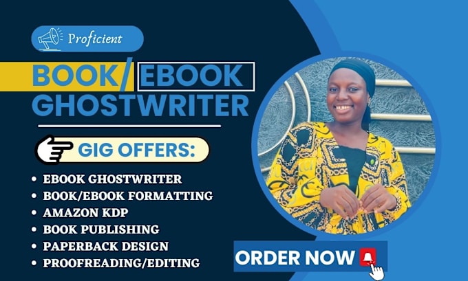 Gig Preview - Ghostwrite quality ebook writing for amazon KDP, book writer, book formatting