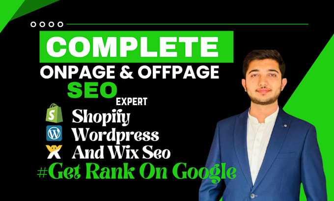 Gig Preview - Optimize website SEO on wordpress, shopify, wix, squarespace