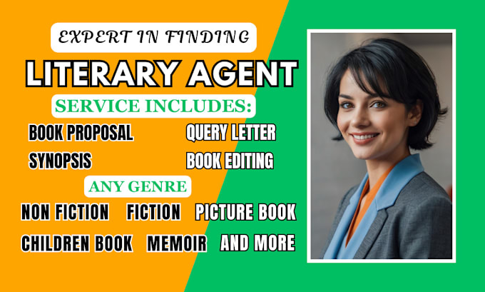 Gig Preview - Find top active 100 literary agent, book proposal, query letter, synopsis writer