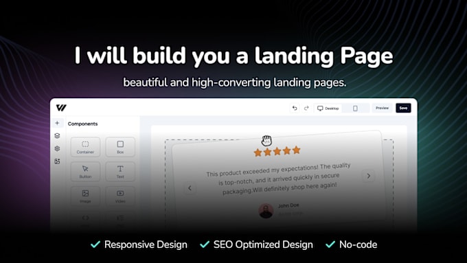 Gig Preview - Build and design your convertive landing page