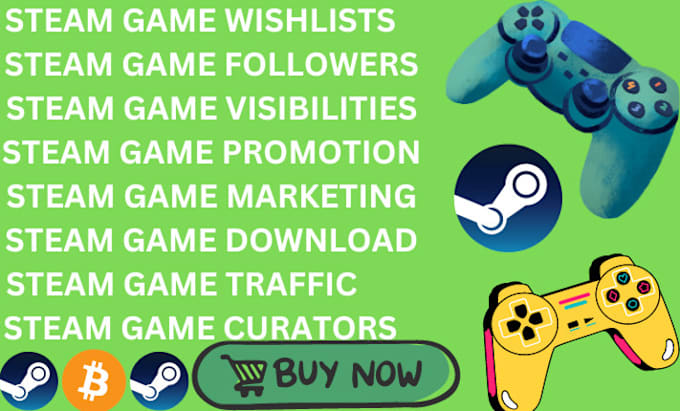 Bestseller - increase your steam game visibilities steam wishlist for steam game promotion