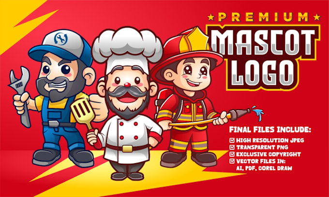 Gig Preview - Create professional logo mascot for your business