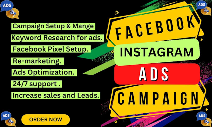 Gig Preview - Facebook ads campaign specialist, instagram ads expert