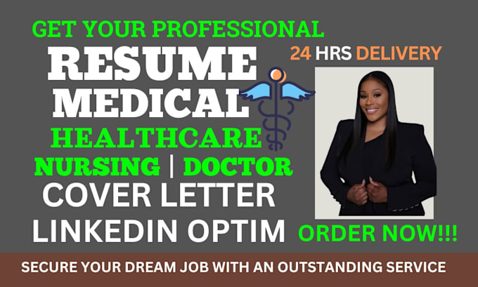 Gig Preview - Create medical resume healthcare resume writing nursing cover letter linkedin