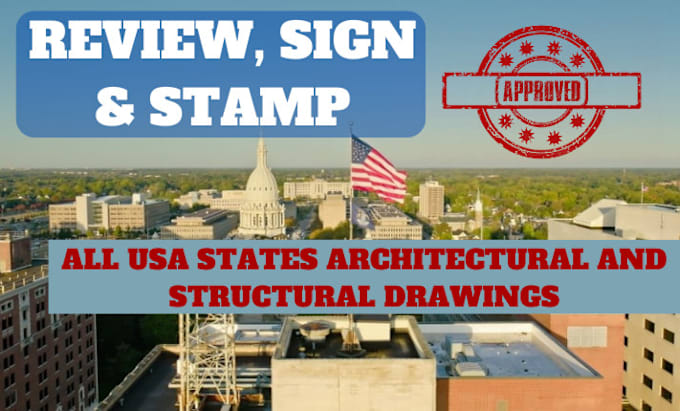 Gig Preview - Stamp and seal USA architectural drawings, floor plan, mep plans for city permit