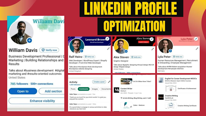 Gig Preview - Create, upgrade, revamp and optimize your linkedin profile