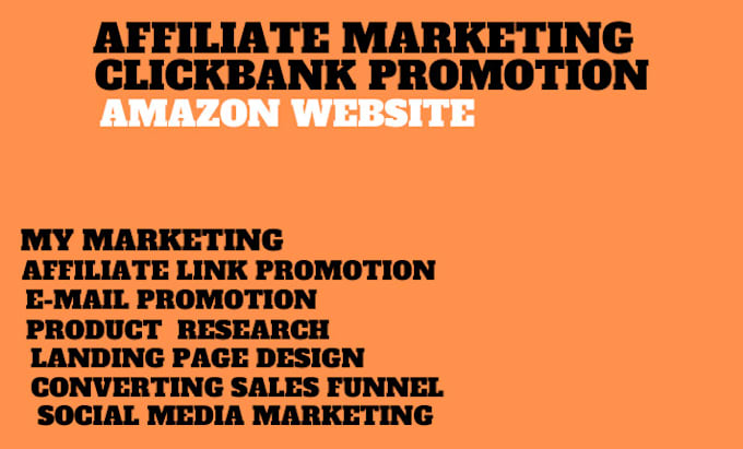 Bestseller - setup affiliate marketing clickbank sales funnel link promotion amazon website