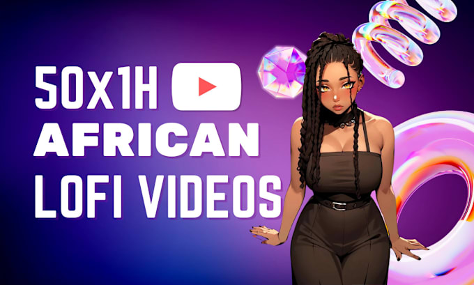 Gig Preview - Create 50 afro lofi for your youtube channel with stunning visuals