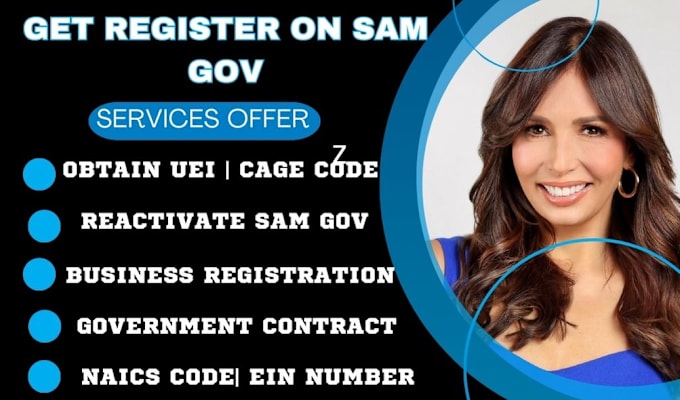 Gig Preview - Help with sam gov obtain cage code uei naics, government contract, ein wosb mbe