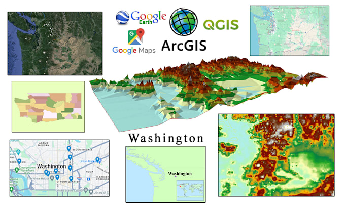 Gig Preview - Do gis mapping, arcmap, google earth map, qgis map, mymap and arcgis online task