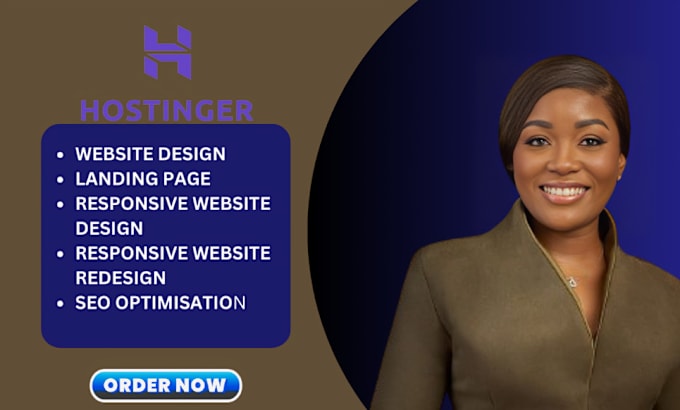 Gig Preview - Hostinger website hostinger bluehost hostinger website redesign landing page