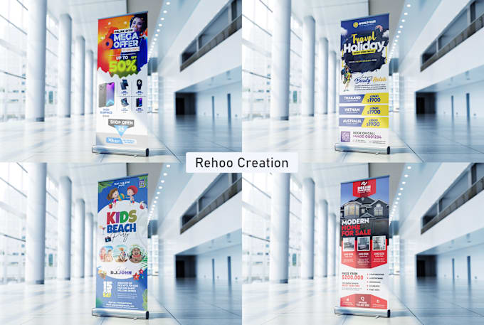 Gig Preview - Printable roll up banner, signage events, pull up, retractable banners