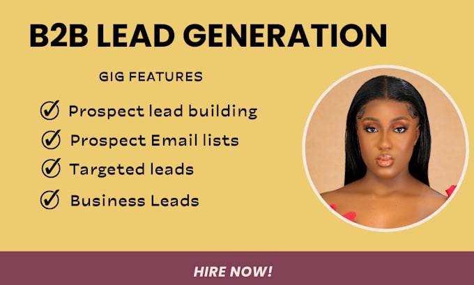 Gig Preview - Do b2b lead generation prospect list linkedin and email list building