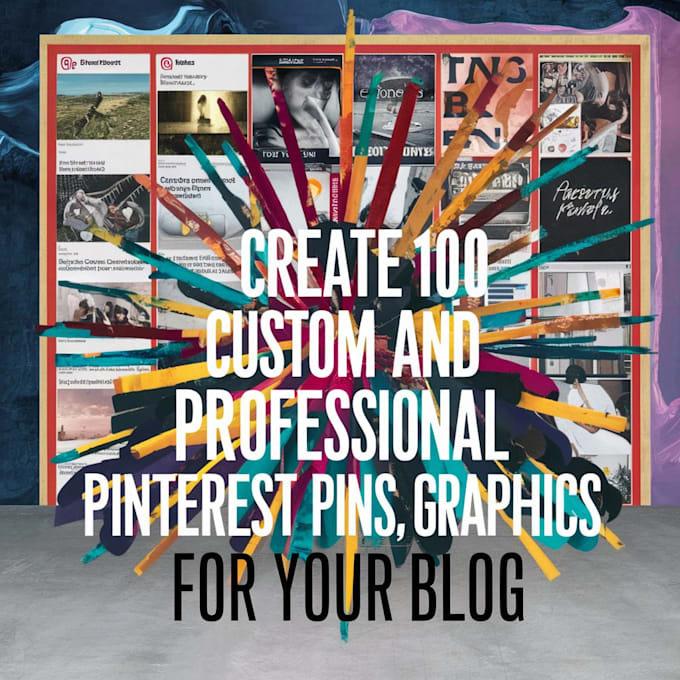 Gig Preview - Create 100 custom and professional pinterest pins, graphics for your blog