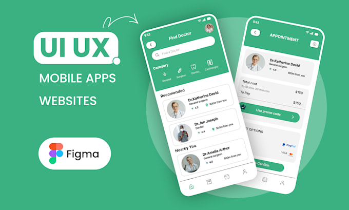 Gig Preview - Do mobile app UI UX design, dashboard, website UI UX design in figma