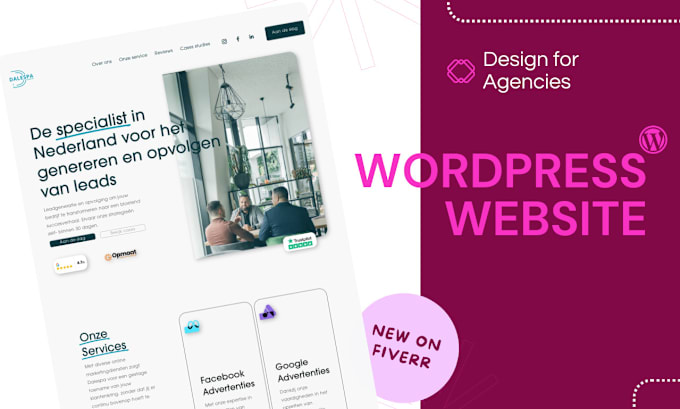 Gig Preview - Design creative wordpress websites for small agencies