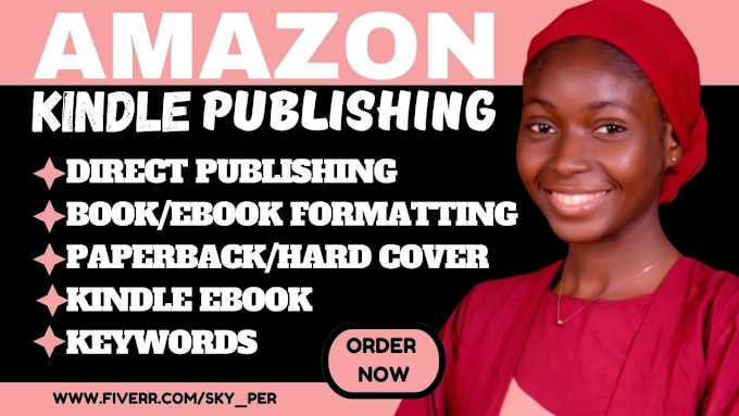 Gig Preview - Book formatting for amazon kdp book publishing amazon kdp kindle ebook writer