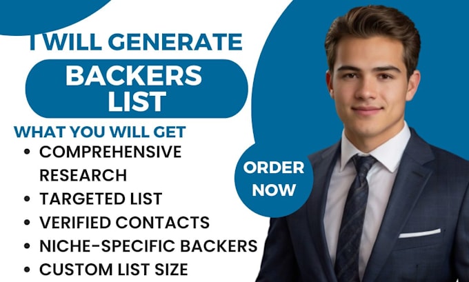 Gig Preview - Generate active backers list for kickstarter, indiegogo, gofundme campaign