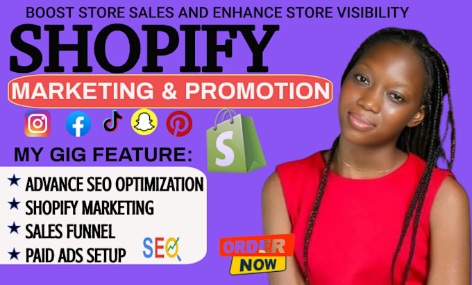 Gig Preview - Promote shopify store, shopify marketing sales funnel, to boost shopify sales