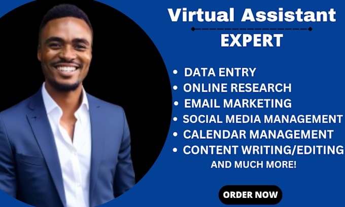 Gig Preview - Be virtual assistant, executive assistant, personal assistant, virtual assistant