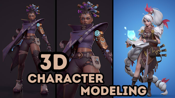 Gig Preview - Do 3d cartoon character, 3d modeling, realistic character on blender and zbrush