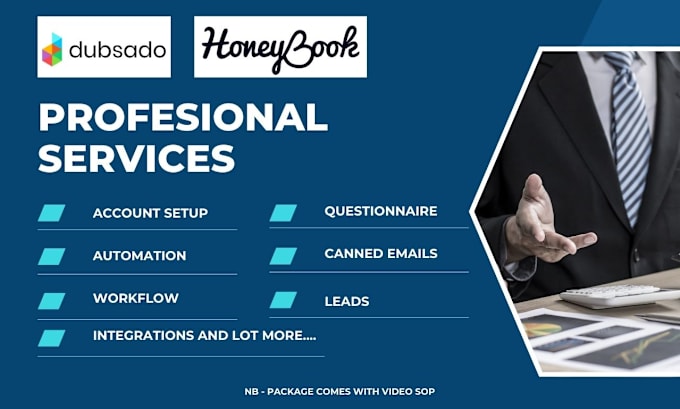 Gig Preview - Set up dubsado and honeybook CRM accounts workflow automation