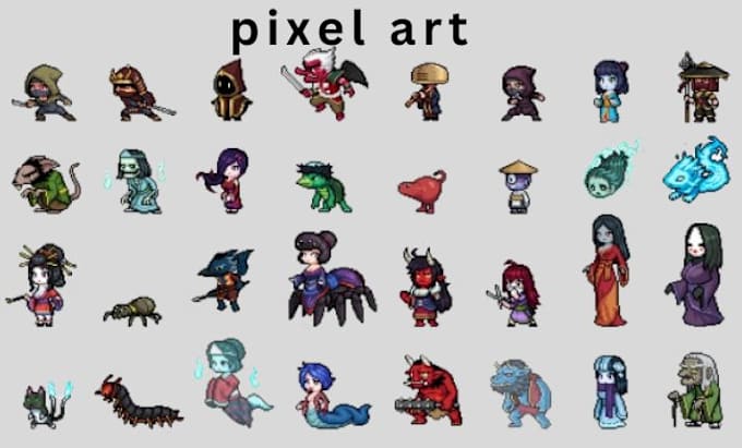 Gig Preview - Create pixel art character, animate pixel art, pixel art sprite sheet